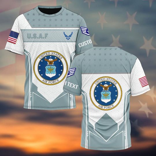 Customized US Air Force Veteran 3D T-Shirt