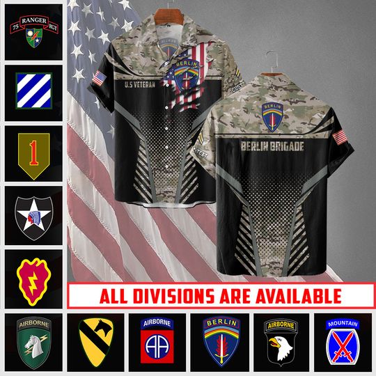 Customized Army divisions hawaiian shirt