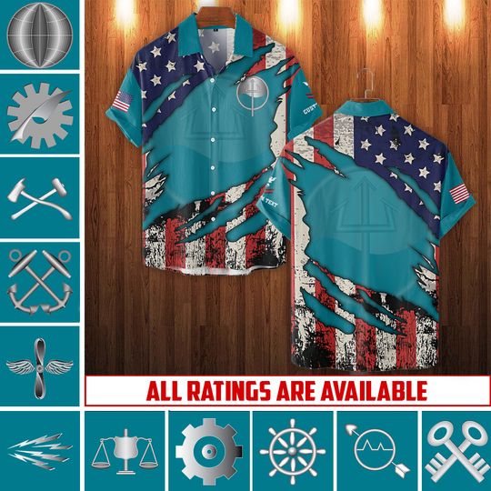 Customized Coast Guard Rating 3D Shirts Hawaiian shirt