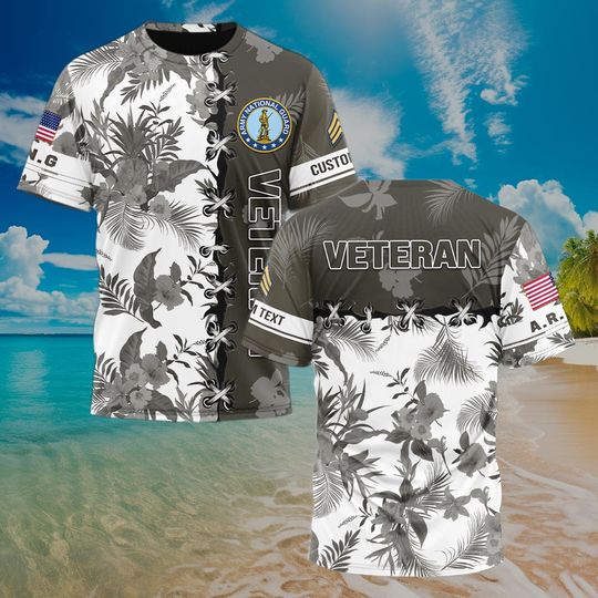 Customized US Army National Guard Veteran T-Shirt