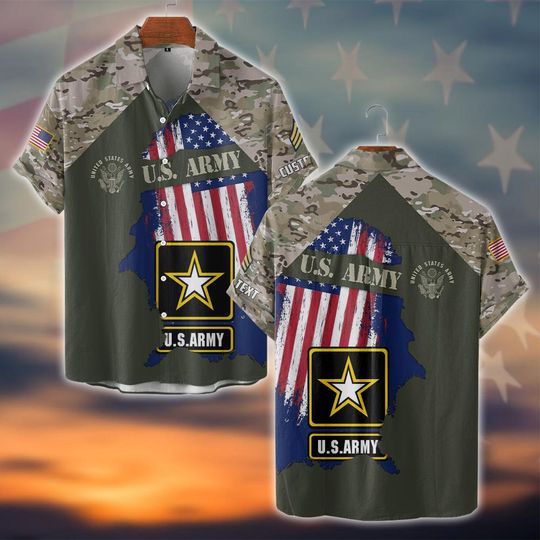 Customized Proud U.S. Veteran Hawaiian Shirt
