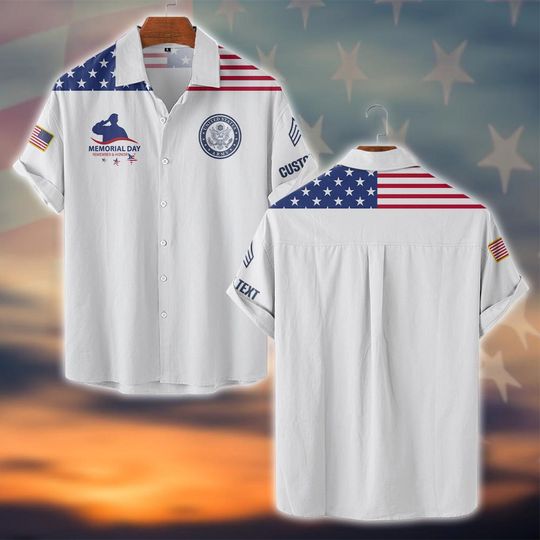 Customized U.S Veteran Honor The Fallen Hawaiian Shirt