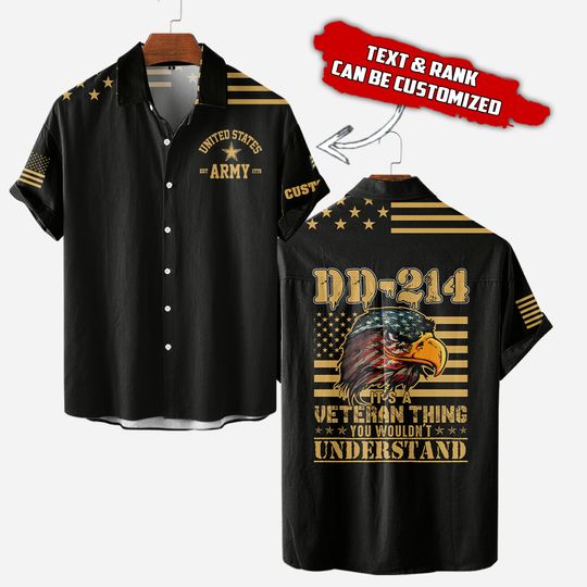 Customized DD-214 It’s A Veteran Thing You Wouldn’t Understand Hawaiian Shirt