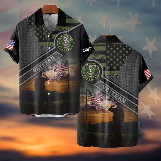 Customized Veteran Shirts Hawaiian Shirt