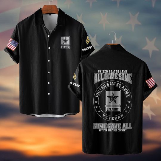 Customized Veteran Shirts Hawaiian Shirt