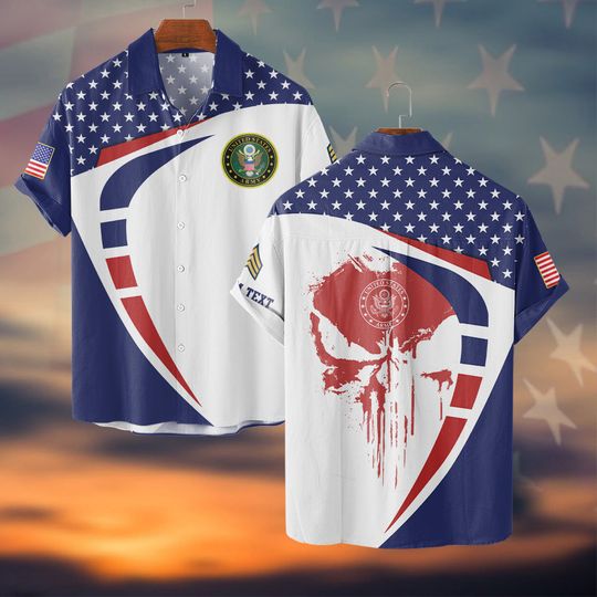 Customized US Military Hawaiian Shirt