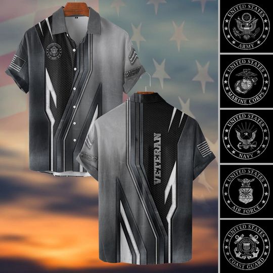 Customized Veteran Shirts Hawaiian Shirt