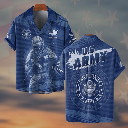 Customized U.S Veteran Hawaiian Shirt