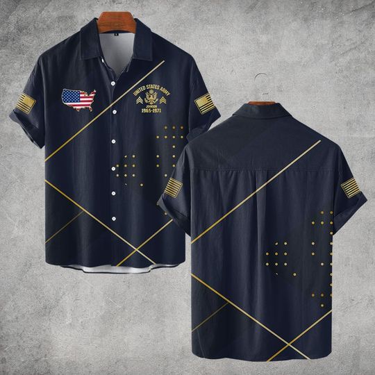 Customized US Veteran Proudly Served Hawaiian Shirt