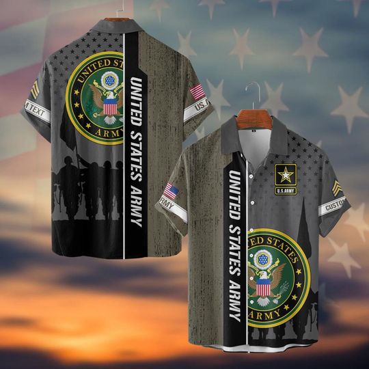 Customized US Army Veteran Shirts Hawaiian Shirt