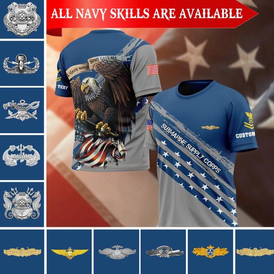 Customized US Navy Skill Badges – All Gave Some Some Gave All