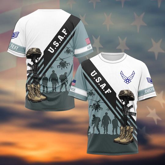 Customized US Air Force Veteran  3D Shirts