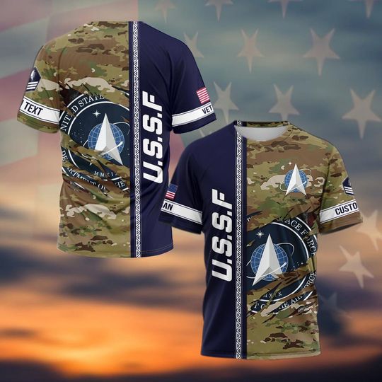 Customized US Space Force Veteran  3D Shirts