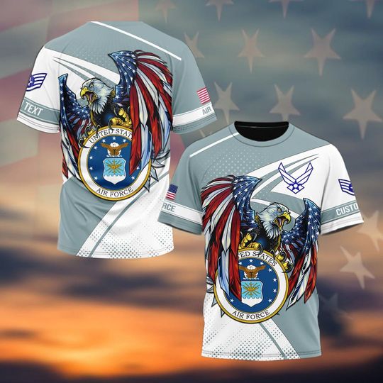 Customized US Air Force Veteran 3D shirt