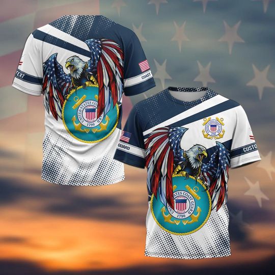 Customized US Coast Guard Veteran 3D shirt