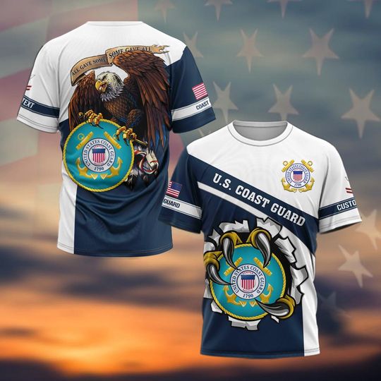 Customized US Coast Guard 3D shirt