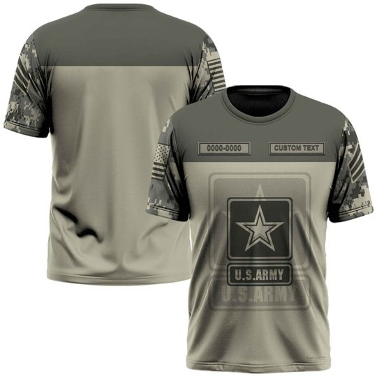 Customized US Military Camouflage  3D Shirt