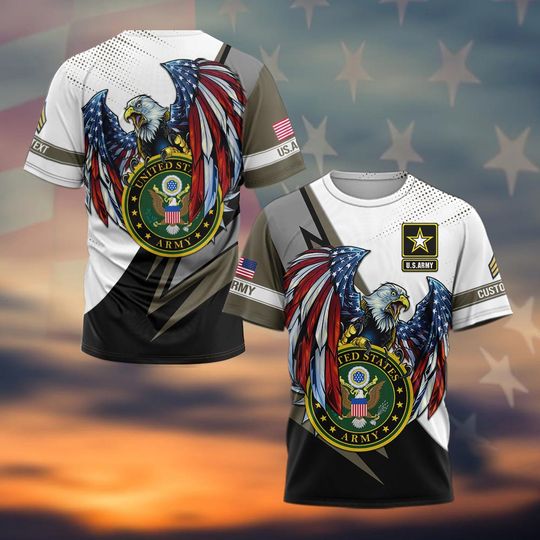 Customized US Eagle Military 3D shirt