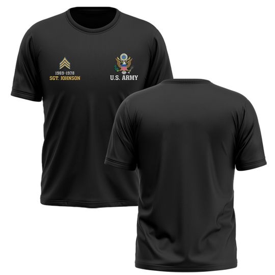 Customized US Military Proudly Served 3D shirt