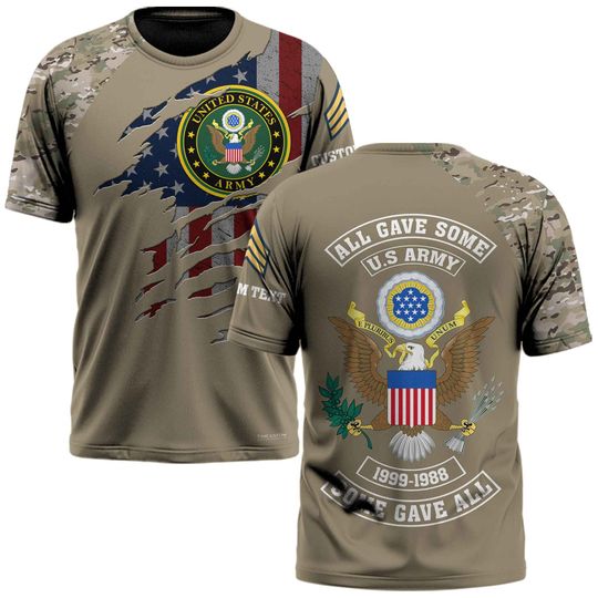 Customized All Gave Some Some Gave All US Military T-Shirt