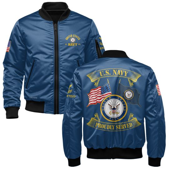 Customized US Navy Bomber Jacket