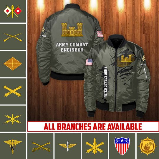 Customized Army Branches Bomber Jacket