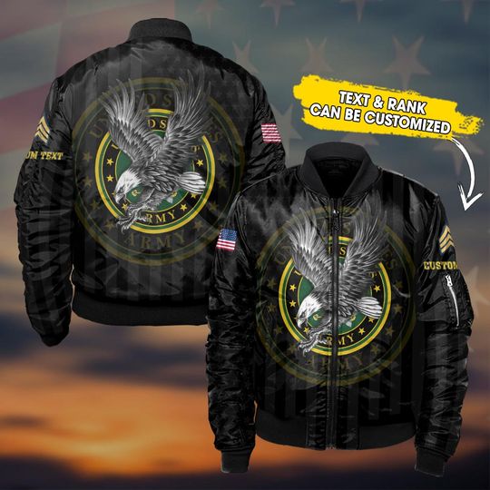 Customized US Military All Branches Of Service Bomber Jacket