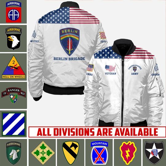 Customized Army Divisions Bomber Jacket