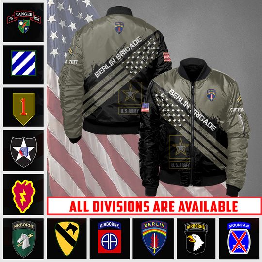 Customized Army Divisions Bomber Jacket