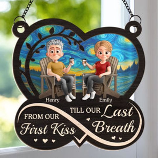 Custom Window Hanging Suncatcher Ornament - Personalized Anniversary Wedding Gifts For Husband And Wife, Him And Her - Always Us, Always Love