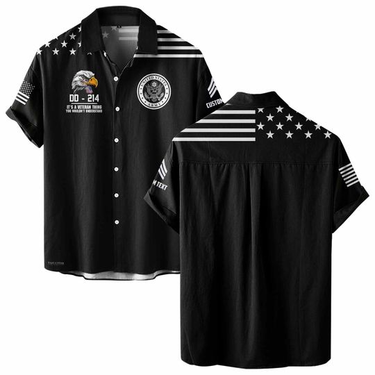 Customized DD-214 It’s A Veteran Thing You Wouldn’t Understand Short Sleeve Button Shirt