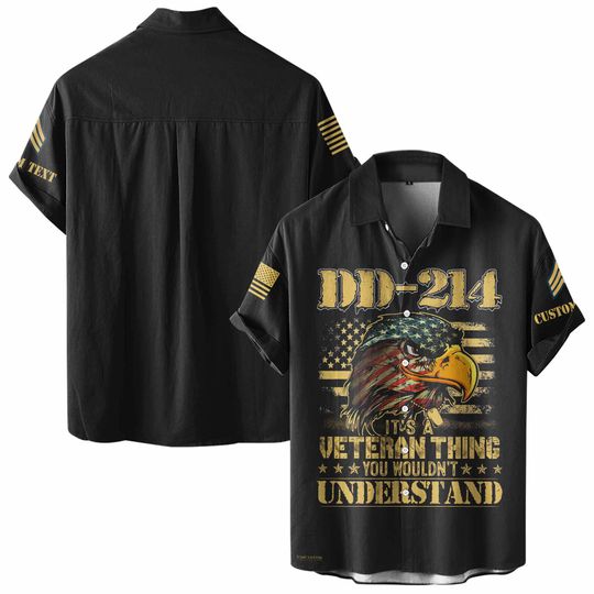 Veteran Custom Short Sleeve Button Shirt x DD-214 It’s A Veteran Thing, You Wouldn’t Understand Hawaiian Shirt