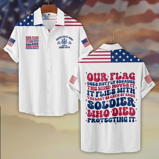 Customized Memorial Day Stars & Stripes Tribute Hawaiian Shirt