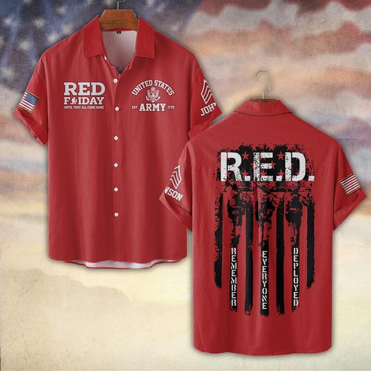 Customized RED Friday Until They All Come Home Hawaiian Shirt