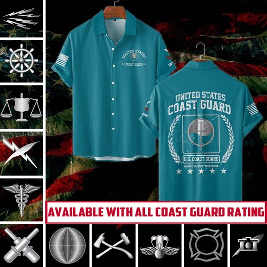 Customized United States Coast Guard Rating Hawaiian Shirt