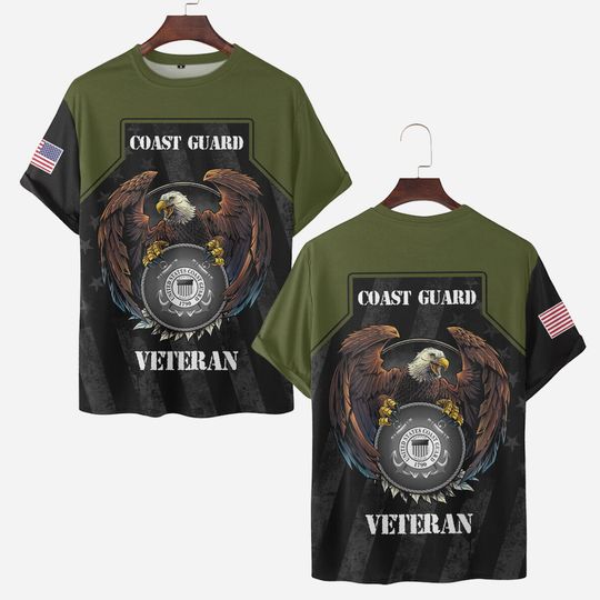 Personalized Coast Guard Veteran 3D T-Shirt