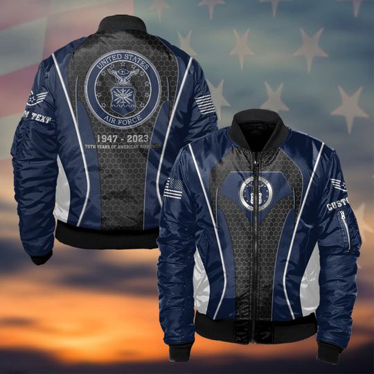 Customized USAF 76th Birthday Anniversary 1947 – 2023 - Bomber Jacket