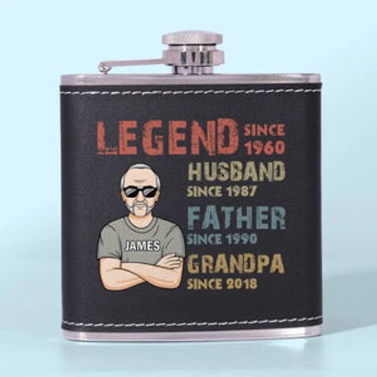 Dad You’ve Always Been My Hero - Family Personalized Custom Hip Flask - Father's Day, Gift For Dad, Grandpa