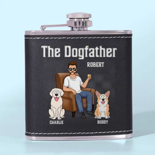 The Dog Is The God Of Frolic - Dog Personalized Custom Hip Flask - Father's Day, Gift For Pet Owners, Pet Lovers