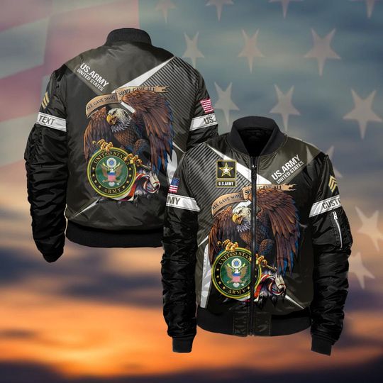 Customized US Army Veteran Bomber Jacket