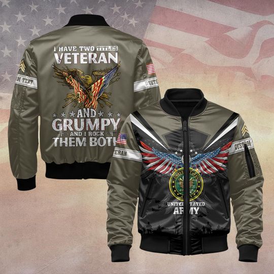 Customized US Veteran Bomber Jacket
