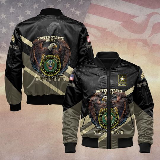 Customized US Veteran Bomber Jacket