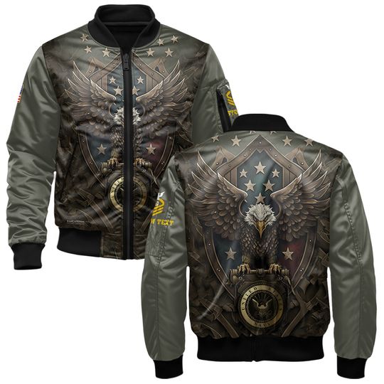 Customized Eagle Veteran 3D Bomber Jacket