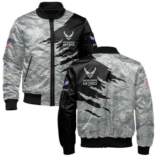 Customized Camouflage U.S. Air Force Bomber Jacket