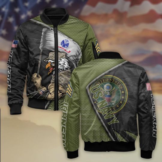 Veteran of Valor: Eagles of Resilience and Pride Bomber Jacket