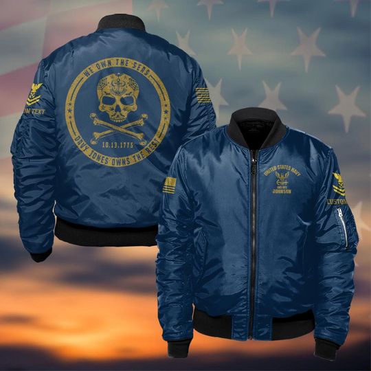 Customized We Own the Seas – US Navy - Bomber Jacket