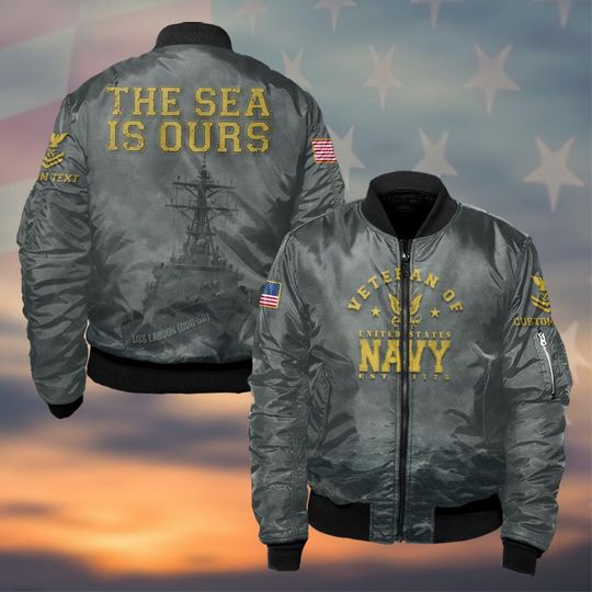 Customized The Sea Is Ours – US Navy - Bomber Jacket