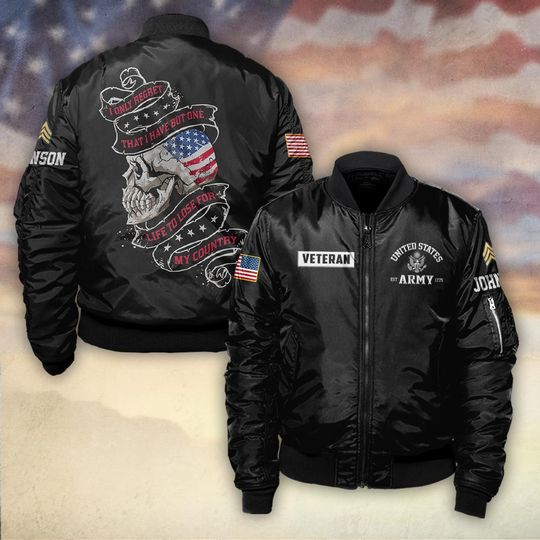 Customized U.S Veteran Bomber Jacket