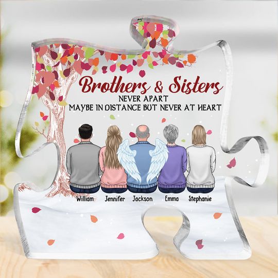 The Greatest Gift Of All - Family Personalized Custom Puzzle Shaped Acrylic Plaque