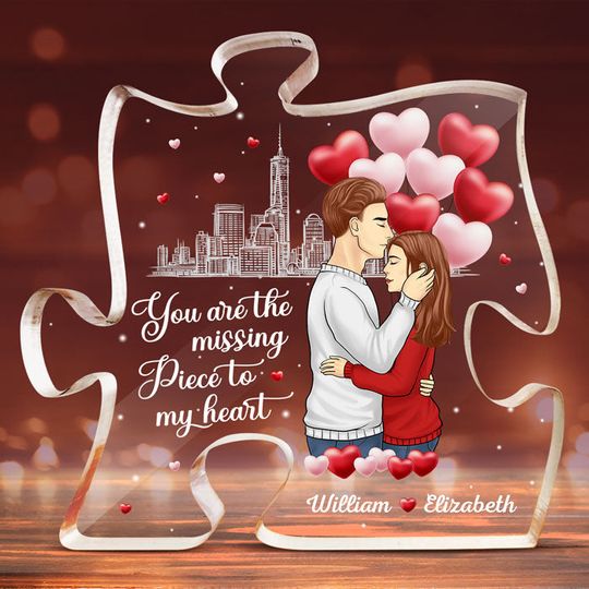 You Will Forever Be My Always - Couple Personalized Custom Puzzle Shaped Acrylic Plaque